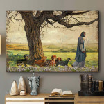 DACHSHUND Peaceful Life Surround God | Dachshund Dog Lovers Gift Canvas, Christian Gift Canvas, Jesus Christ Art, Home Decor [ID3-T]