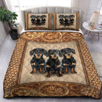 Dachshund Leather Love Quilt Bedding Set | Quilt, 2 Pillow covers, Comforter, Bedspread [ID3-D]