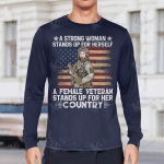 A Strong Woman Stands Up For Herself A Female Veteran Stands Up  For Her Country