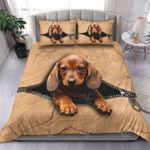 Dachshund Bedding Set Zipper, Duvet covers & 2 Pillow Shams, Comforter, Bed Sheet, Dachshund Lover Gift
