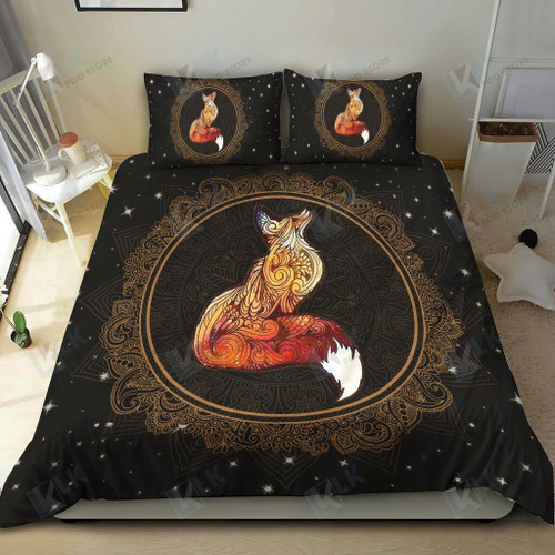 FOX Bedding Set 1 [10-D] | Duvet cover, 2 Pillow Shams, Comforter, Bed Sheet