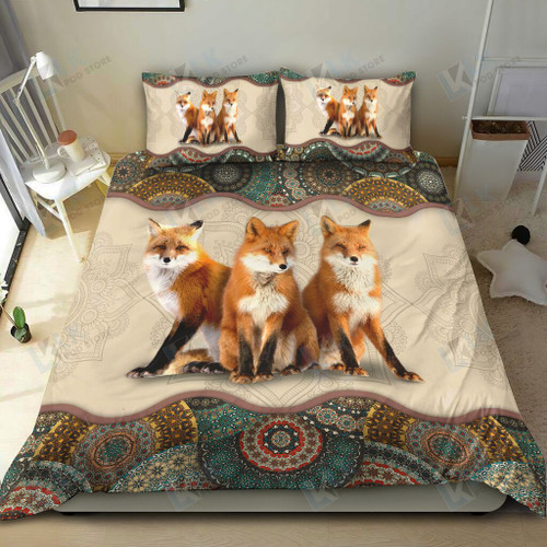 FOX Bedding Set Mandala 2 [10-D] | Duvet cover, 2 Pillow Shams, Comforter, Bed Sheet