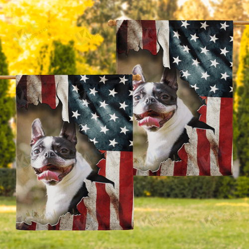  BOSTON TERRIER - Flag 2 | House Garden Flag, Dog Lover, New House Gifts, Home Decoration