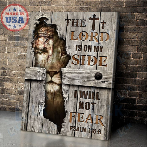 CANVAS The Lord Is On My Side [ID3-D] | Framed, Best Gift, Pet Lover, Housewarming, Wall Art Print, Home Decor