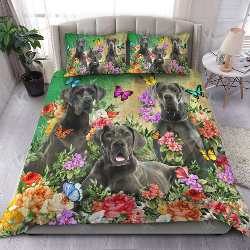 GREAT DANE Bedding Set BEAUTIFUL FLOWER [ID3-D] | Duvet cover, 2 Pillow Shams, Comforter, Bed Sheet