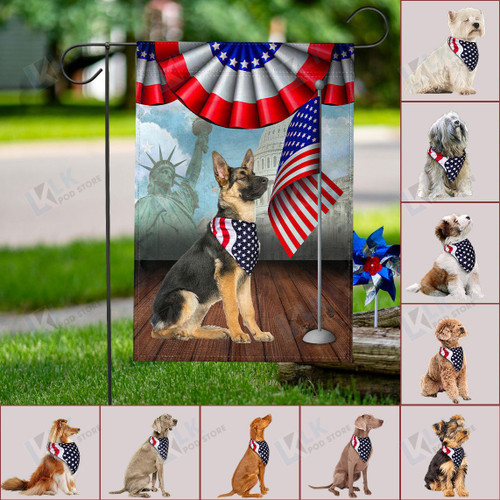  Personalized Flag American Patriot [ID3-N] | House Garden Flag, Dog Lover, New House Gifts, Home Decoration