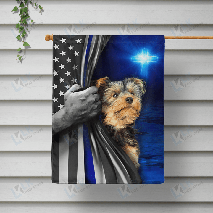  YORKSHIRE - Flag Blue Line God | House Garden Flag, Dog Lover, New House Gifts, Home Decoration