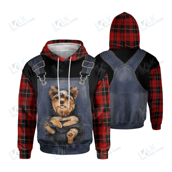 YORKSHIRE TERRIER - HOODIE Overall Pocket [10-B]