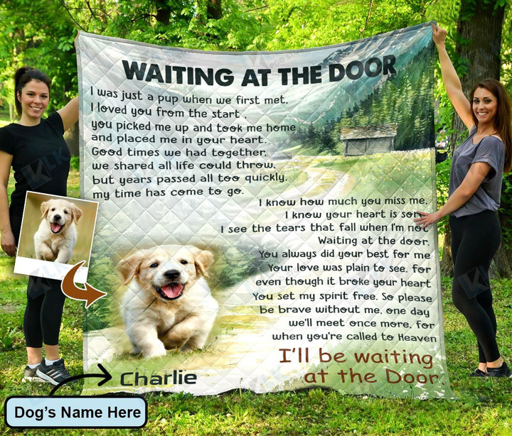 Personalized Quilt - Waiting At The Door