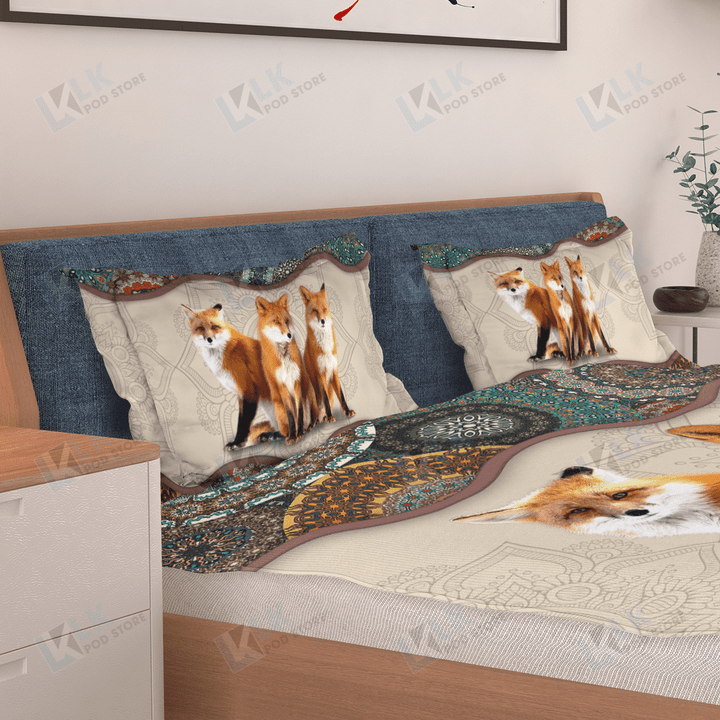 FOX Bedding Set Mandala 2 [10-D] | Duvet cover, 2 Pillow Shams, Comforter, Bed Sheet