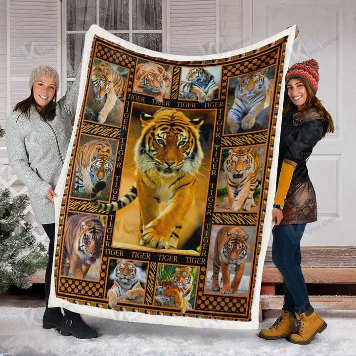 TIGER Blanket [10-P] | | Gifts Dog Cat Lovers, Sherpa Fleece Blanket Throw, Home & Living
