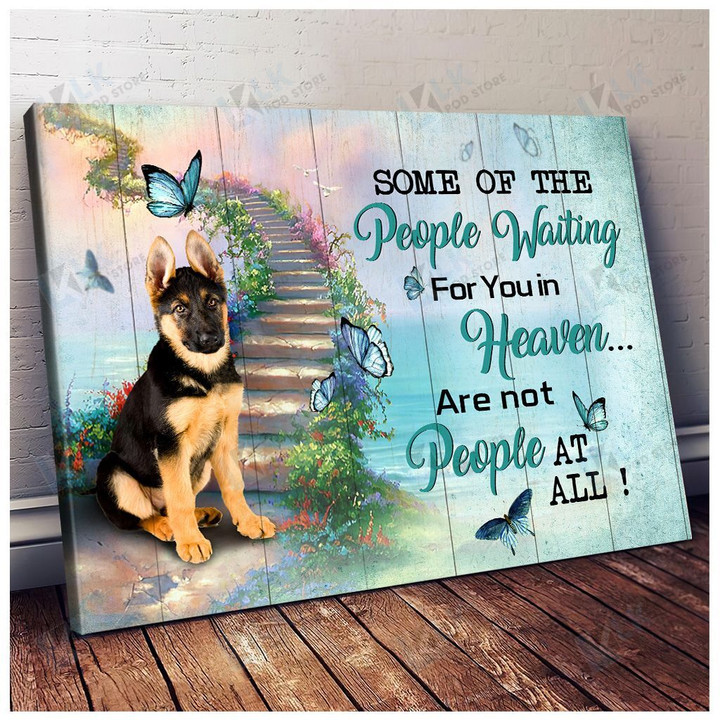 GERMAN SHEPHERD - CANVAS Some Of The People Waiting For You [11-D] | Framed, Best Gift, Pet Lover, Housewarming, Wall Art Print, Home Decor