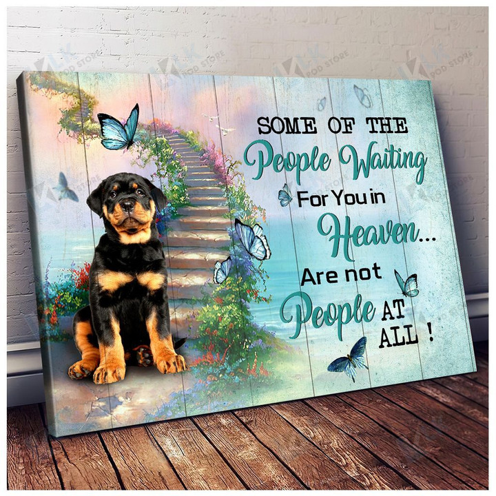 ROTTWEILER - CANVAS Some Of The People Waiting For You [11-D] | Framed, Best Gift, Pet Lover, Housewarming, Wall Art Print, Home Decor