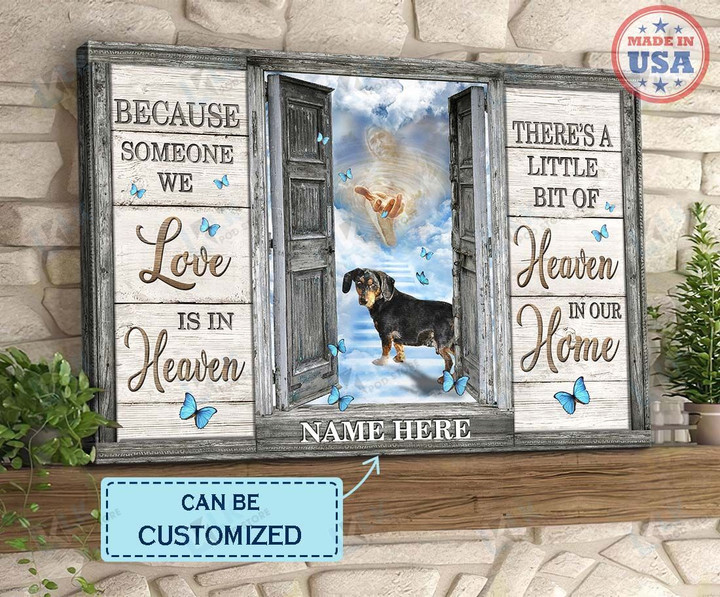 DACHSHUND - CANVAS Someone We Love Is In Heaven 2  [ID3-T] | Framed, Best Gift, Pet Lover, Housewarming, Wall Art Print, Home Decor