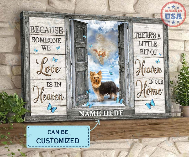 YORKSHIRE - CANVAS Someone We Love Is In Heaven [ID3-T | Framed, Best Gift, Pet Lover, Housewarming, Wall Art Print, Home Decor