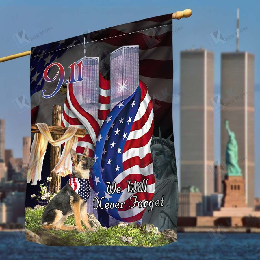 9-11 Never Forget 20th Anniversary US Flag House And Garden Flag Home Yard Gift 