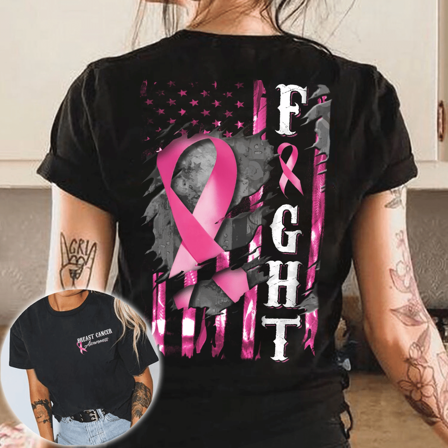 Crack Flag Breast Cancer All Over Print - Lath0809213ki