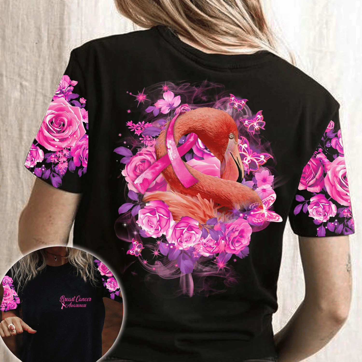 Flamingo Breast Cancer Rose All Over Print - Lahn0707213ki