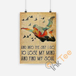 and into the sky i go to lose my mind and find my soul sky diving poster canvas