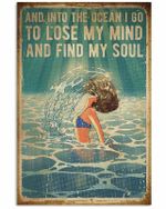 beach and into the forest i go to lose my mind and find my soul poster canvas