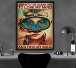 diving lovers and into the forest i go to lose my mind and find my soul poster canvas