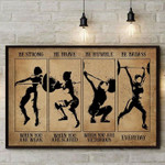 Lifting be strong be brave be humble be badass everyday home decor gift poster canvas