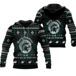 merry christmas Michigan State Spartans to all and to all a go Spartans  ugly christmas 3d printed sweater t shirt hoodie