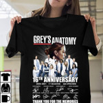 Grey's anatomy 16th anniversary 365 episodes signed for fan thank you for the memories t shirt hoodie sweater