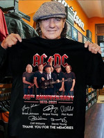 Acdc 48th anniversary for fan signed by band member thanks for memories t shirt hoodie sweater