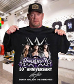 Undertaker 30th anniversary signature for fan thanks you for memories gift t shirt hoodie sweater