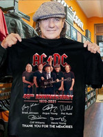 Acdc anniversary 1973 2021 signed by band member brian johnson angus young t shirt hoodie sweater