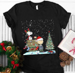 Snoopy peanuts merry christmas pine tree xmas gift birthday t shirt hoodie sweater