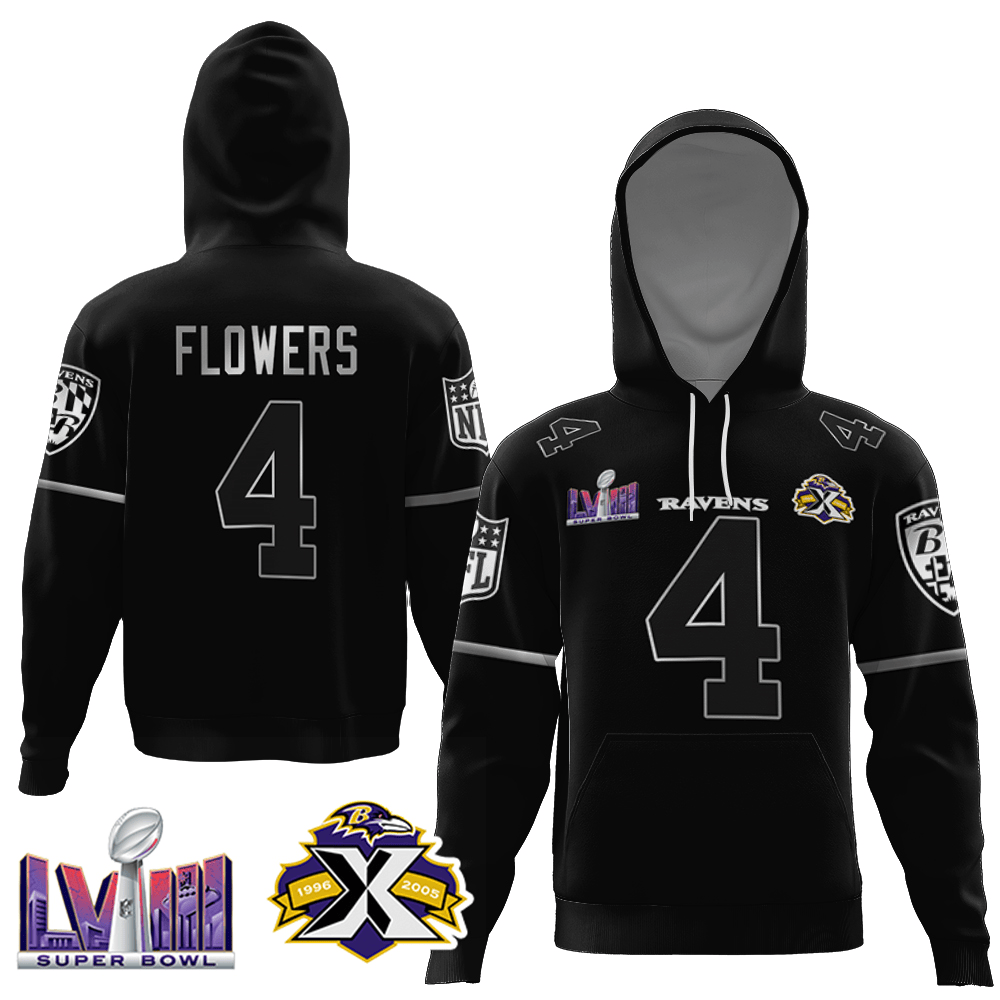 Zay Flowers 4 Men s Ravens 2005 Throwback Black Vapor Limited     All Printed   Black, Lamar Jackson