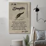 Family Dad To Daughter Wherever Your Journey poster canvas