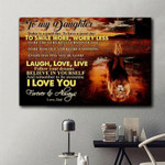 Lion Dad To Daughter I Love You Forever poster canvas