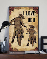 I love you Father & Son Motorcycle family poster