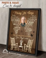 Butterfly missing you always poem chair gift poster with personalized couple name and photo