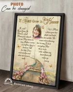 In loving memory of angel if roses grow in heaven poem butterfly personalized gift poster with photo