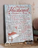 In remembrance of husband remembering a wonderful husband at christmas and always cardinals gift poster