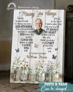Missing You Always You Never Said I'm Leaving You Never Said Goodbye Butterfly Heaven Memorial Gift Poster With Personalized Photo And Name