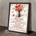Memorial Gift Loss Of Husband In Loving Memory When I Simply Say I Miss Her  Poppy & Butterflies Poster