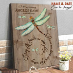 Personalized Rememberance Gift Loss For loved ones those we love don't go away they fly beside us every day in loving memory Dragonflies poster