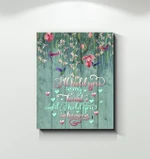 Rememberance Gift I'll hold you in my heart until I hold you in heaven Hummingbird & Colorful Flower poster
