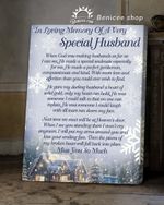 Rememberance Gift Loss of special husband God made a special soulmate for me House in Winter poster