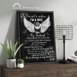 Memorial Gift Loss For Husband I'm Not A Widow I'm A Wife I Miss Him He Always Is In My Heart Butterflies Poster
