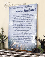 Memorial Gift Loss for special husband House in Winter God made a special soulmate for me poster