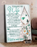 Rememberance Gift Loss Of Wife now you are my angel so spread your wings wrap around me Daisy & Butterflies poster