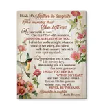 Memorial Gift Loss Of Mother-In-Law The Moment That You Left Me My Heart Split In Two Sympathy & Hummingbirds Poster