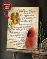 Rememberance gift a letter from heaven poem red cardinals personalized custom poster canvas