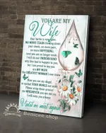 Memorial Gift Loss Of Wife Your Battle Is Now Over No More Tears No More Pain No More Suffering Daisy & Butterflies Poster